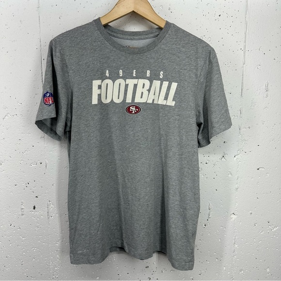 Nike Men’s size Medium The Tee Gray 49ers NFL Football T-Shirt - Picture 1 of 7